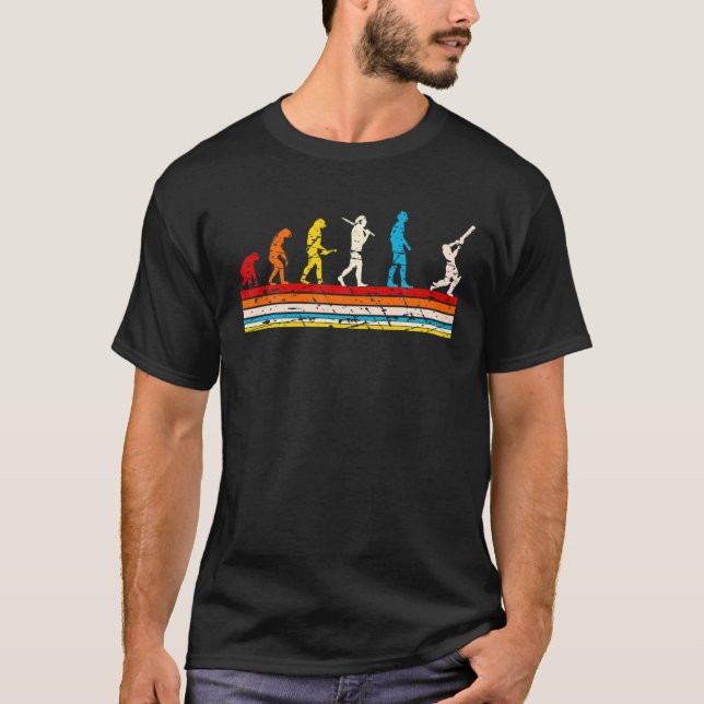 Cricket Evolution Cricket Älskare T Shirt (Framsida)