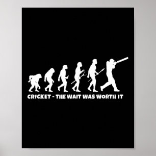 Cricket Evolution För Cricket Sport Spelare Roligt Poster