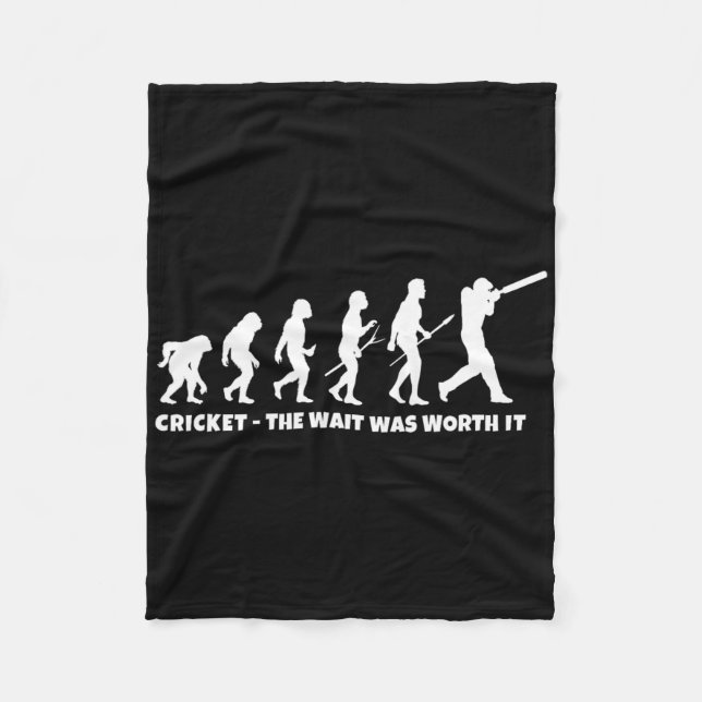 Cricket Evolution For Cricket Sports Player Funny  Fleecefilt (Framsidan)