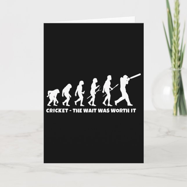 Cricket Evolution For Cricket Sports Player Funny  Kort (Framsida)