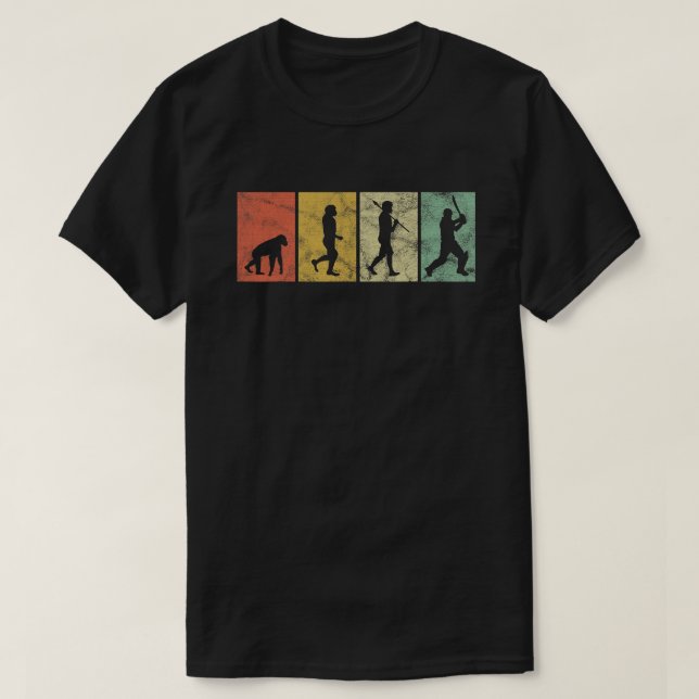 Cricket Evolution för Cricket Sports Player Funny T Shirt (Design framsida)