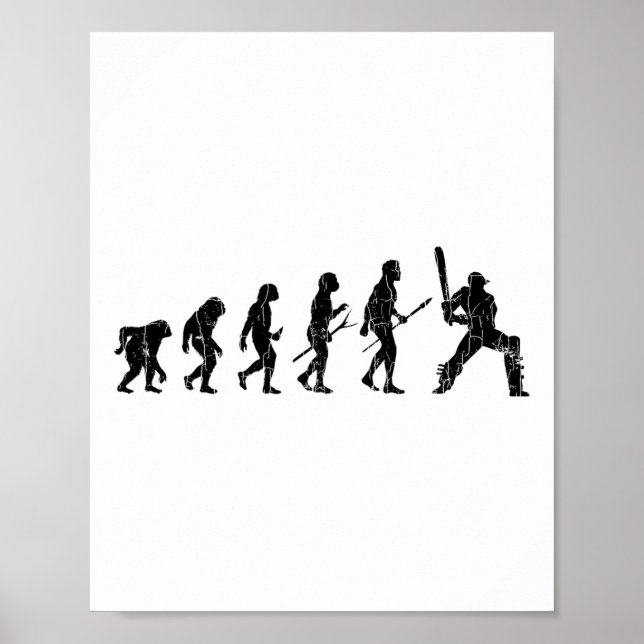 Cricket Evolution Rolig Grafik För Spelare  Poster (Framsidan)
