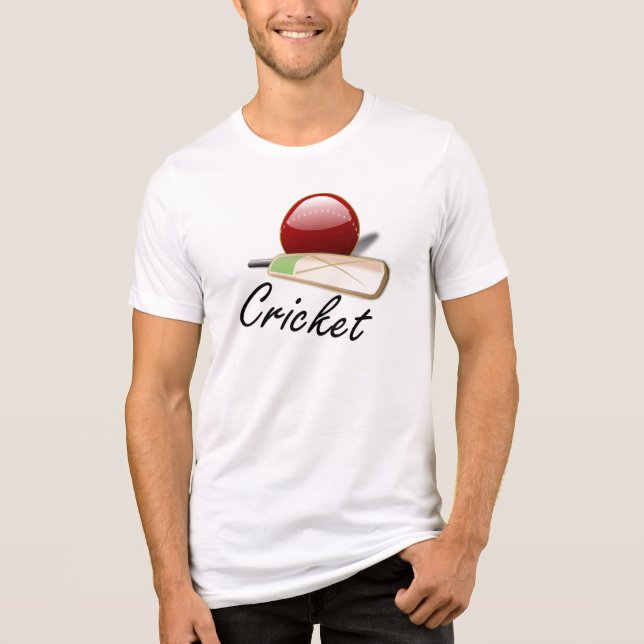 Cricket - Fladdermus och Boll T Shirt (Framsida)