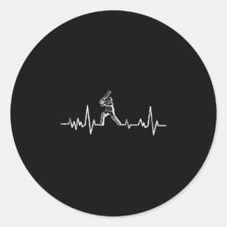 Cricket Funny Heartbeat Graphic For Player Runt Klistermärke