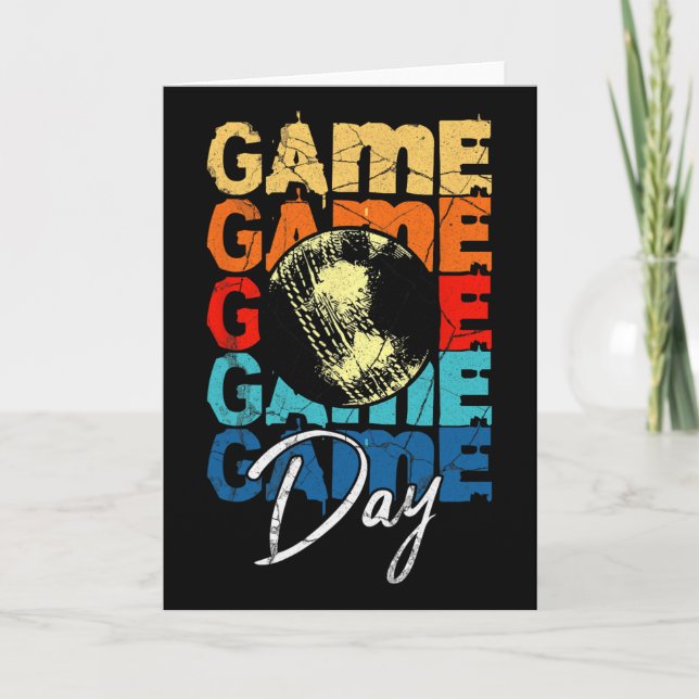 Cricket Game Day Cricket Mamma Pappa Syster Pojkar Kort (Framsida)