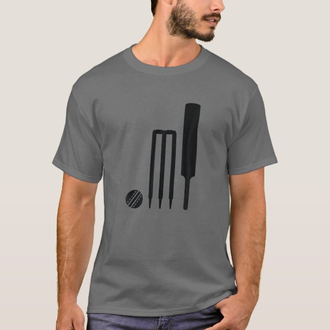 Cricket Game Funny Listning Fladdermus T Shirt (Framsida)