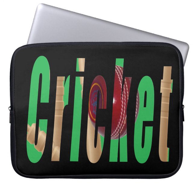 Cricket Game Logotyp, 15-tums Laptop sleeve (Framsidan)