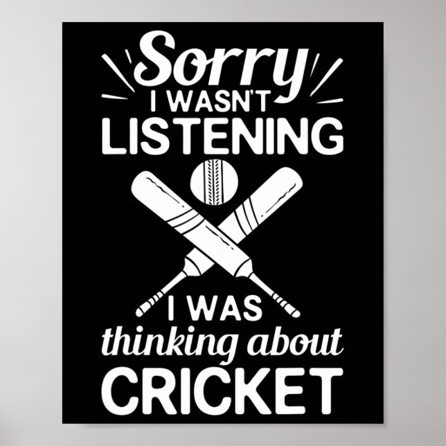 Cricket Game Player Ll T Coach Cricketer  Poster (Framsidan)