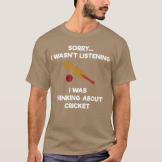 Cricket Game Roligt Lyssnande Fladdermus present T Shirt