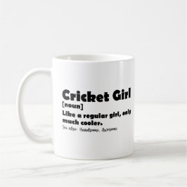 Cricket Girl Funny Definition Cricket Älskare Kaffemugg