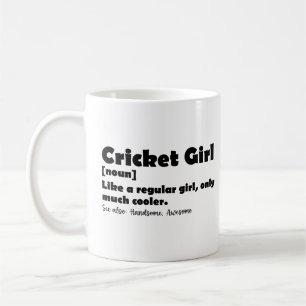 Cricket Girl Funny Definition Cricket Älskare Kaffemugg