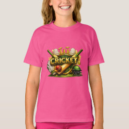 Cricket Gold Emblem Sport Inspirerad Flicktröja T Shirt