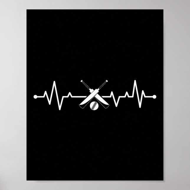 Cricket Heartbeat Heart Cricketspelare  Poster (Framsidan)