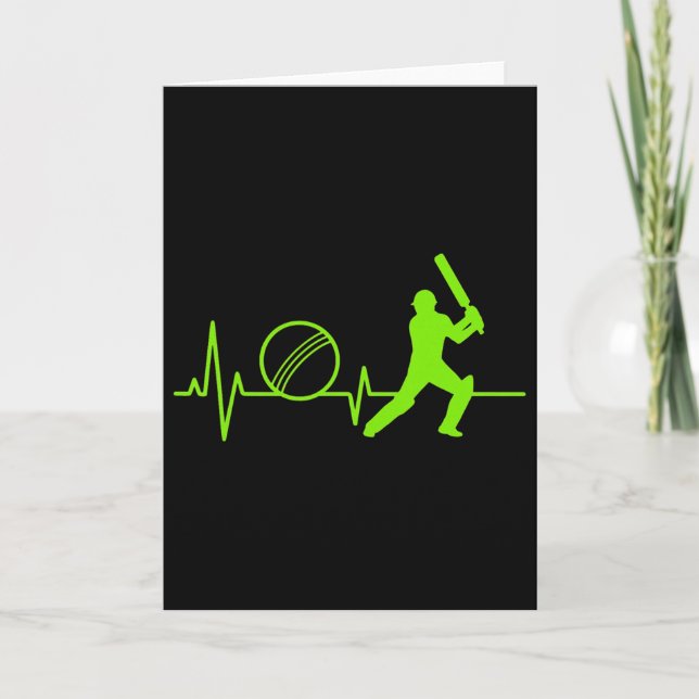 Cricket Heartbeat Tee Pulse Tsman Design För Spela Kort (Framsida)
