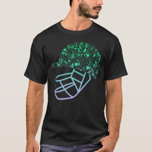 Cricket Helmet för Cricketer Boys Cricket Cricket T Shirt