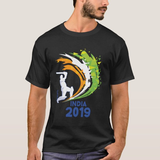 Cricket India 2019 T Shirt (Framsida)