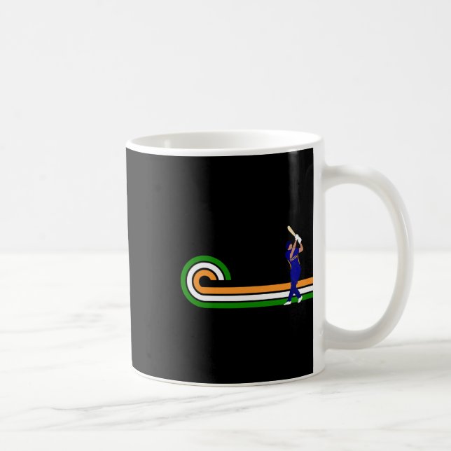 Cricket Indien för cricketspelare och indiska Cr Kaffemugg (Höger)