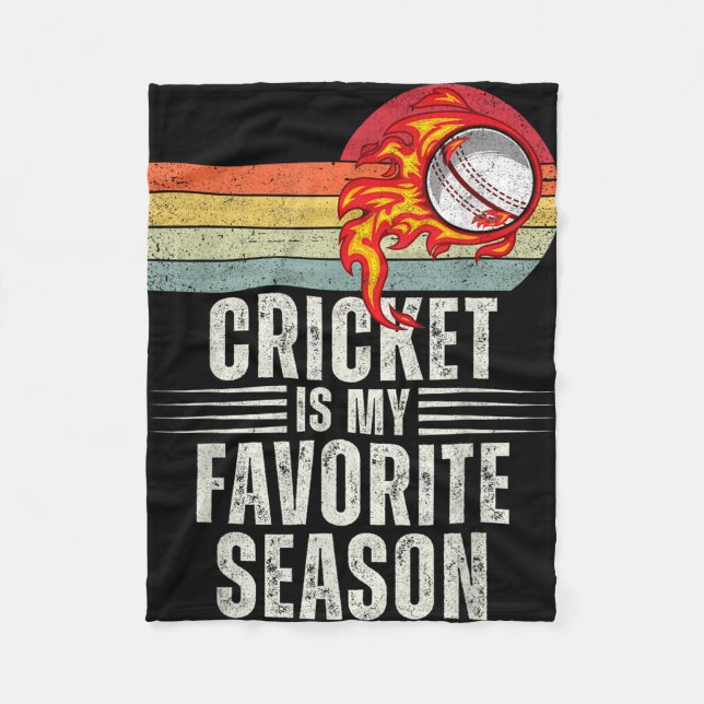 Cricket Is My Favorite Season  Fleecefilt (Framsidan)