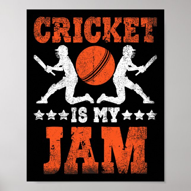 Cricket Is My Jam Cricket  Poster (Framsidan)
