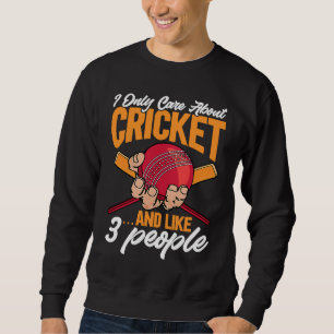 Cricket Jag Bryr Mig Endast Om Cricket u2026och s Lång Ärmad Tröja