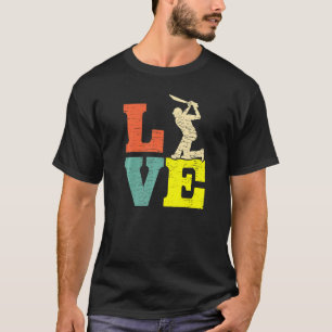 Cricket Kärlek Batsman Cricket Players T Shirt