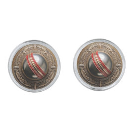 Cricket Klubb Silver Cufflinks Silverpläterade Manschetterknappar