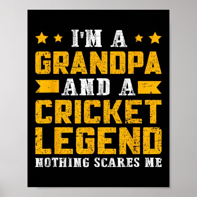 Cricket Legend Grandpa  Poster (Framsidan)