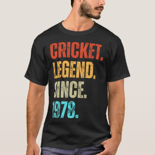 Cricket Legend sedan 1978 Retro födelsedag T Shirt