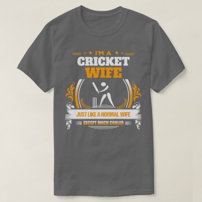 Cricket Maka-julgåva eller födelsedagspresent T Shirt (Design framsida)
