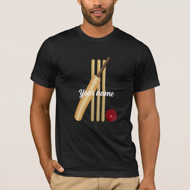 Cricket-mall, personalisera, t shirt (Framsida)