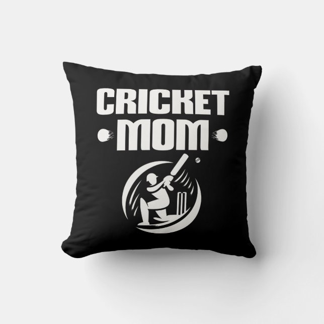 Cricket Mamma Cricketer Son Cricket Älskare Mor Kudde (Framsida)