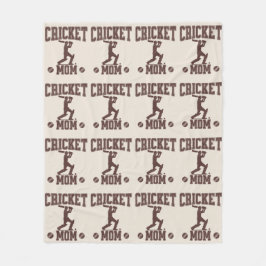 Cricket Mamma Sports Enthusiast Cricket Älskare Mo Fleecefilt