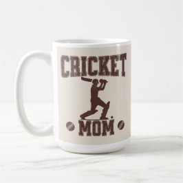 Cricket Mamma Sports Enthusiast Cricket Älskare Mo Kaffemugg