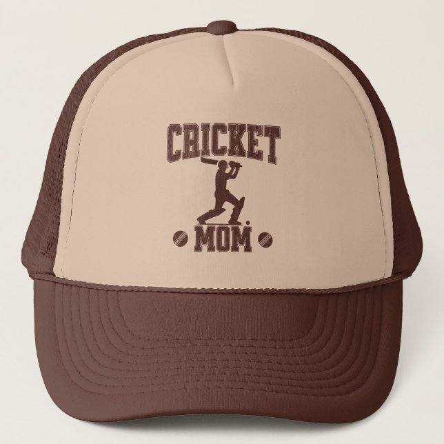 Cricket Mamma Sports Enthusiast Cricket Älskare Mo Keps (Framsida)