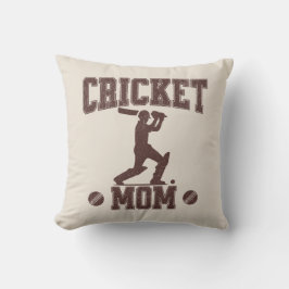 Cricket Mamma Sports Enthusiast Cricket Älskare Mo Kudde