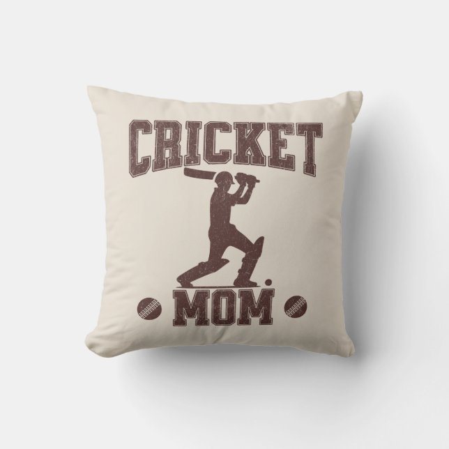 Cricket Mamma Sports Enthusiast Cricket Älskare Mo Kudde (Framsida)
