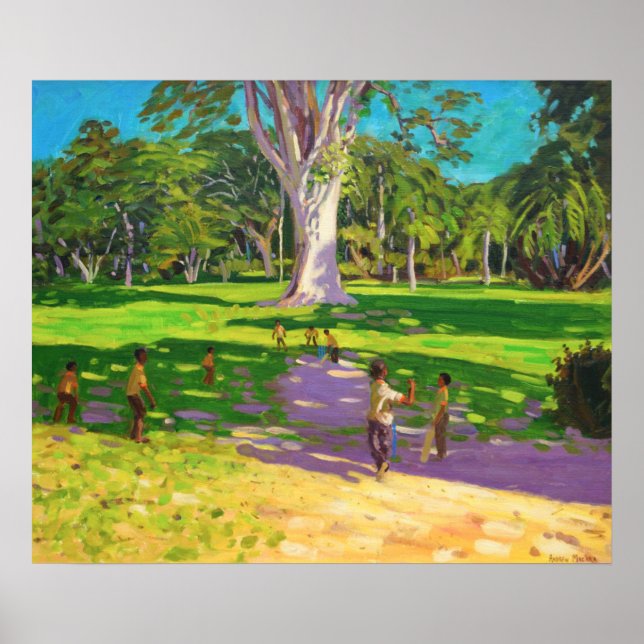 Cricket match Botanical Gardens Dominica Poster (Framsidan)