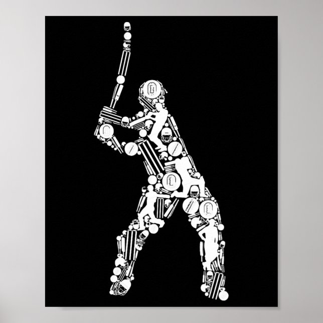 Cricket Men Cricket Player 1  Poster (Framsidan)