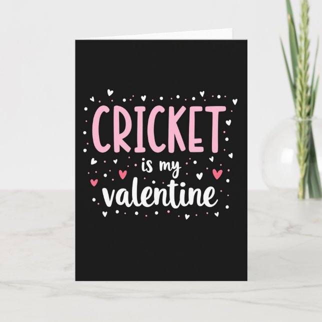 Cricket My Valentine Card Kort (Framsida)