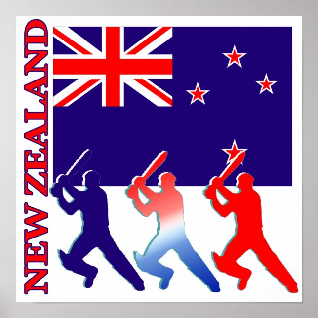 Cricket New Zealand Poster (Framsidan)