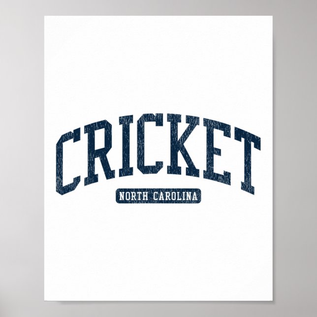 Cricket North Carolina Nc College Universitetsstil Poster (Framsidan)