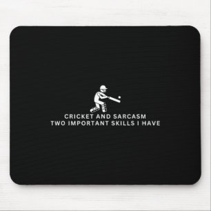 Cricket Och Sarcasm Rolig Cricketspelare Musmatta
