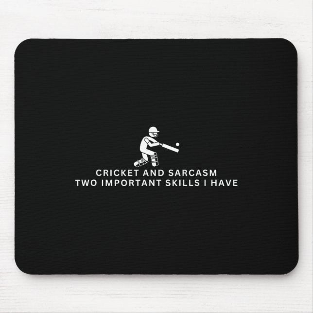 Cricket Och Sarcasm Rolig Cricketspelare  Musmatta (Framsidan)