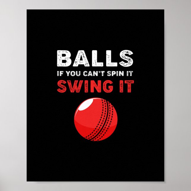 Cricket Om du inte kan snurra den sväng den Roligt Poster (Framsidan)