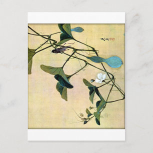 Cricket på en Vine Japan Woodblock Art Ukiyo-E Vykort