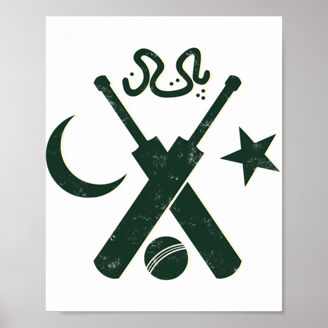 Cricket Pakistan (gul stjärna Urdu)  Poster (Framsidan)