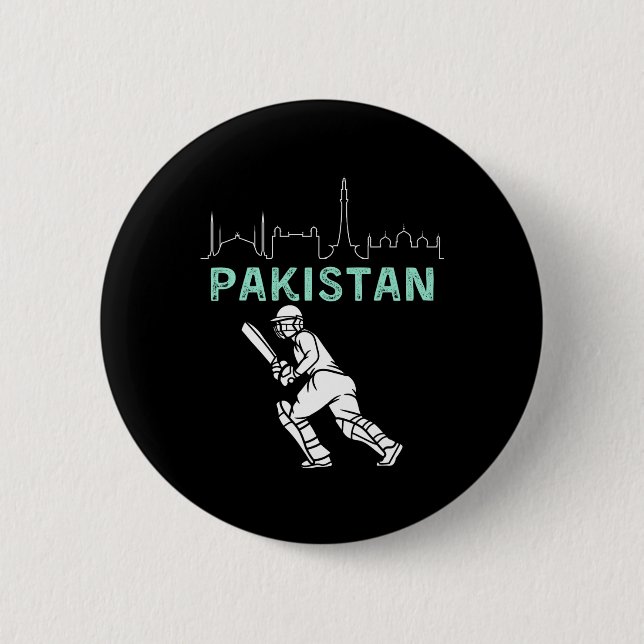 Cricket Pakistan Team Fans Älskare Islamad Lahore  Knapp (Framsida)