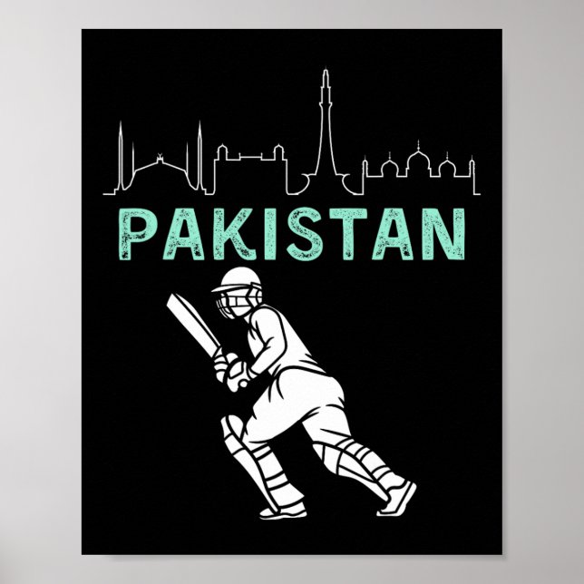 Cricket Pakistan Team Fans Älskare Islamad Lahore  Poster (Framsidan)