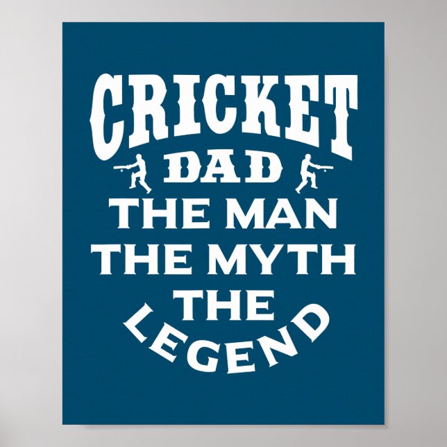 Cricket Pappa man the Myth of Legend Cricket Poster (Framsidan)