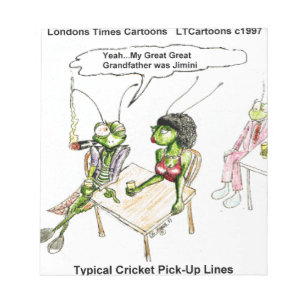 Cricket Pick-Up-Repliker Roliga Anteckningsblock